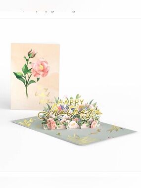 Pink Floral Pop-Up Mother's Day Card